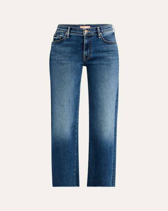 The Mid-Rise Rambler Zip Ankle Fray Jeans